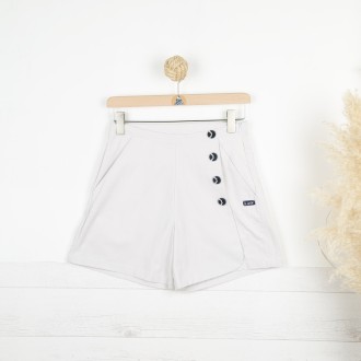 Odélia, Jupe-Short en Coton stretch NACRE