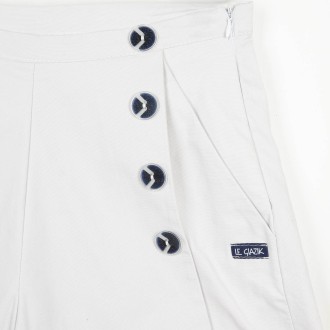 Odélia, Jupe-Short en Coton stretch NACRE