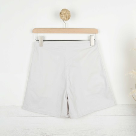 Odélia, Jupe-Short en Coton stretch NACRE