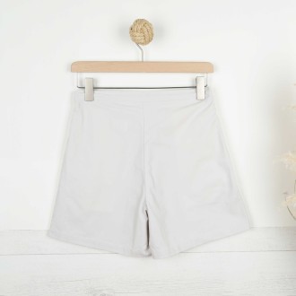 Odélia, Jupe-Short en Coton stretch NACRE