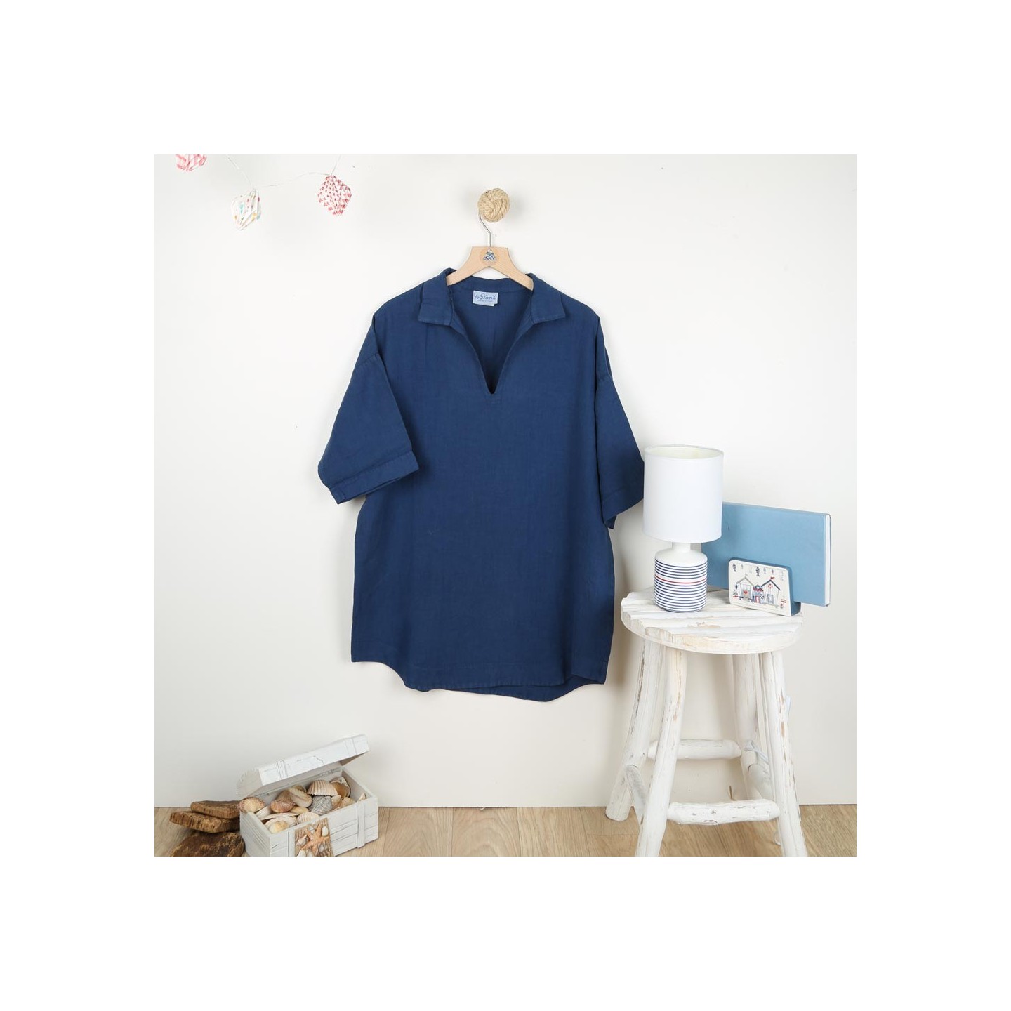 Vaccares Linen smock Le Glazik ink