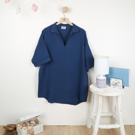 Vaccares Linen smock Le Glazik ink