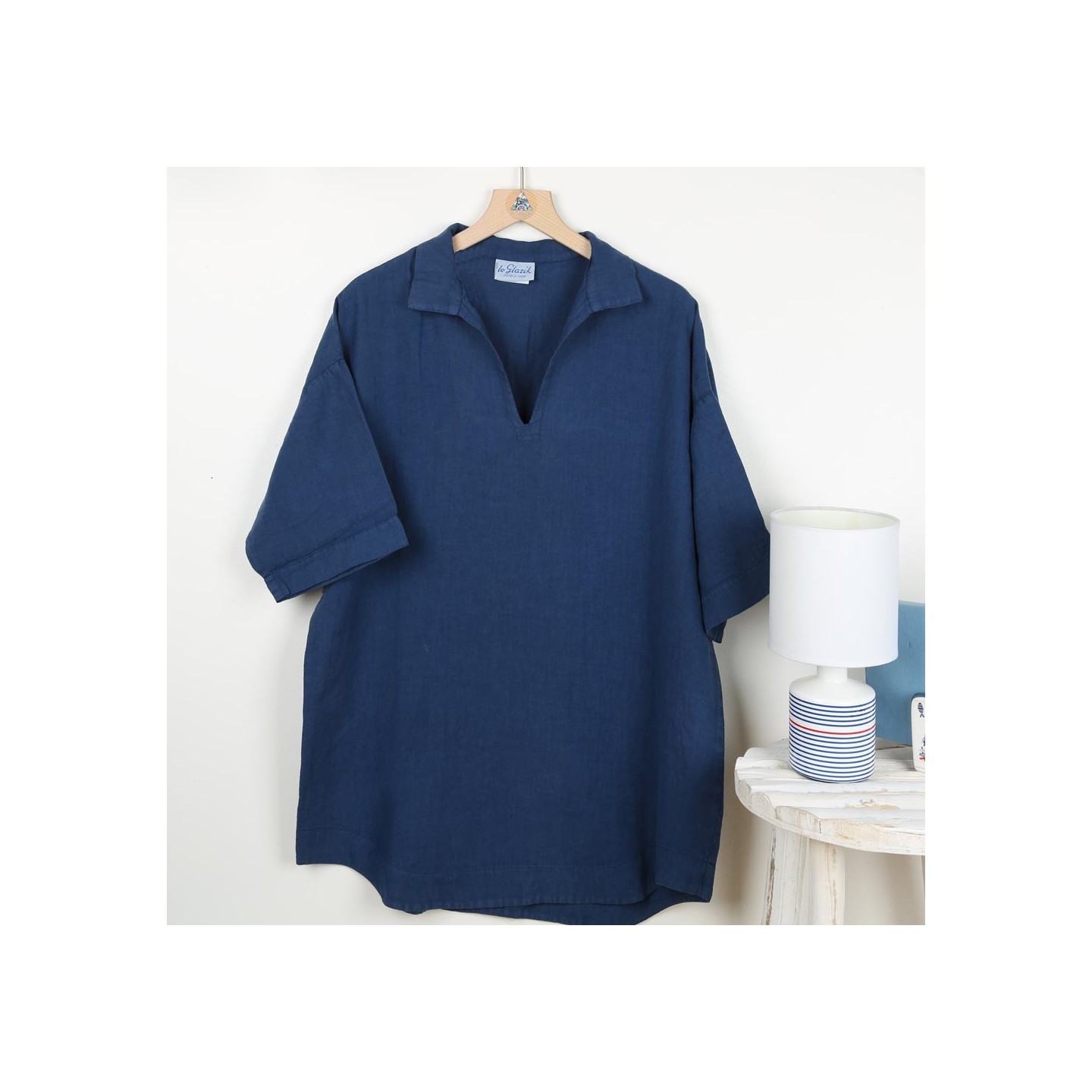 Vaccares Linen smock Le Glazik ink