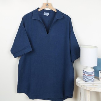 Vaccares Linen smock Le Glazik ink