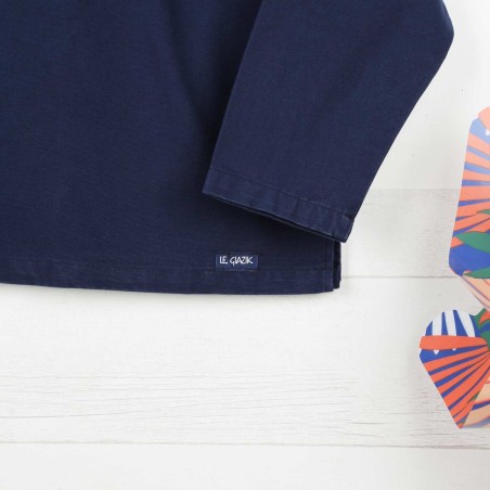 Chalutier, Vareuse authentique en coton bio enfant marine
