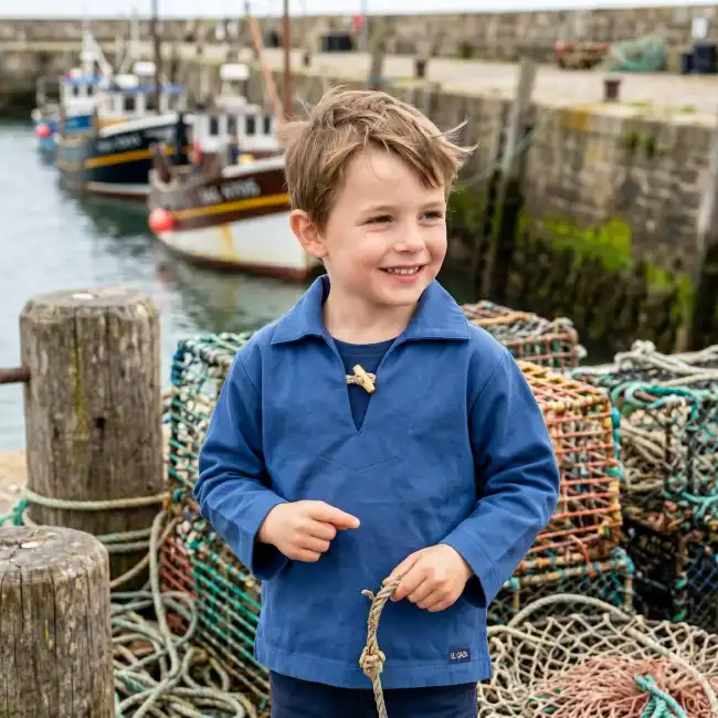 Roseau, Vareuse Enfant en jersey bleu