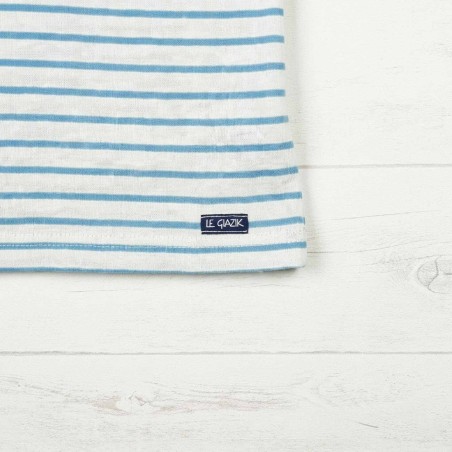 Zée, marinière en lin & coton bleu