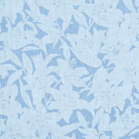 Mosquitie, blue printed linen and cotton blouse