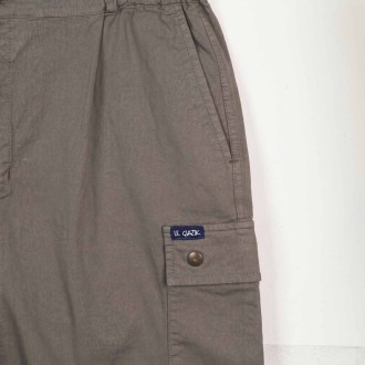 Blavet, Bermuda shorts with a side pocket in stretch gabardine praline