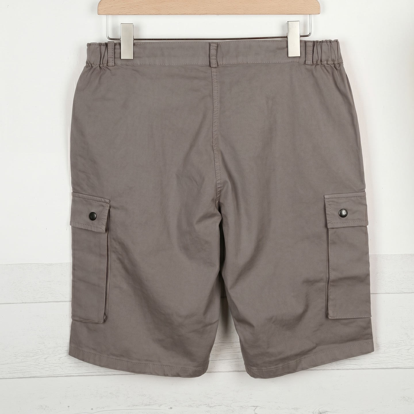 Blavet, Bermuda shorts with a side pocket in stretch gabardine praline