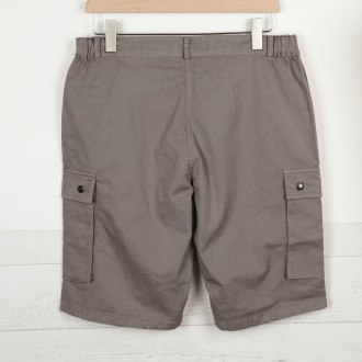 Blavet, Bermuda shorts with a side pocket in stretch gabardine praline