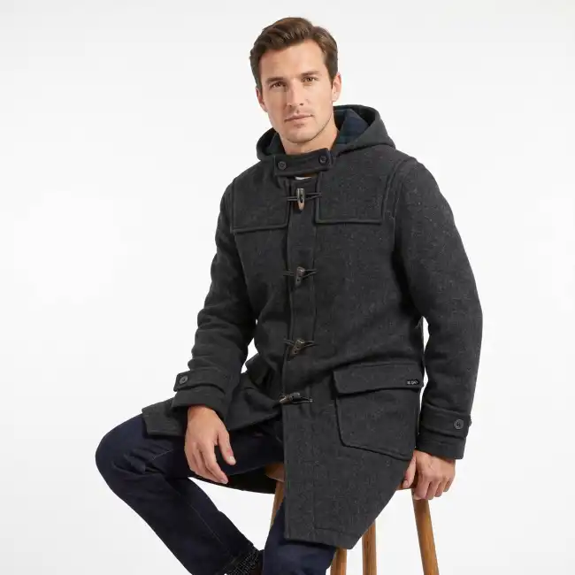 Gallion, Duffle-Coat Long en Double-Face Anthracite