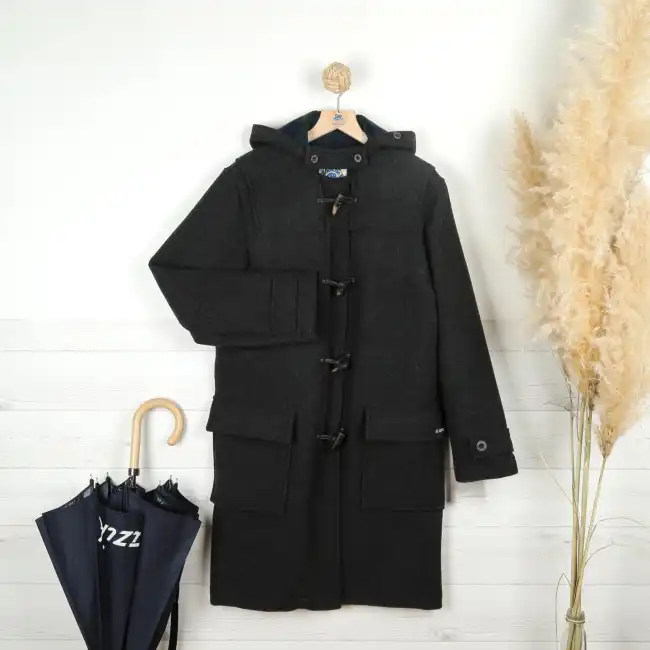 Gallion, Duffle-Coat Long en Double-Face Anthracite