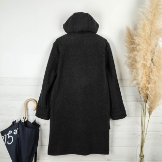 Gallion, Duffle-Coat Long en Double-Face Anthracite