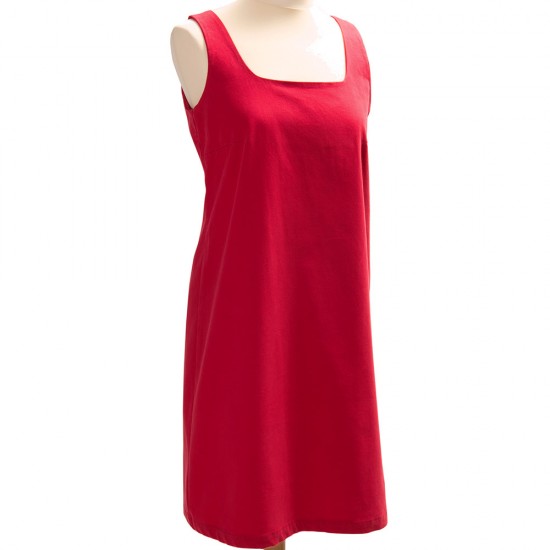 Melusine Robe Le Glazik coton rouge corail