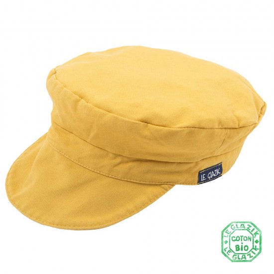 Organic Cotton Le Glazik Sailor Cap Jaune