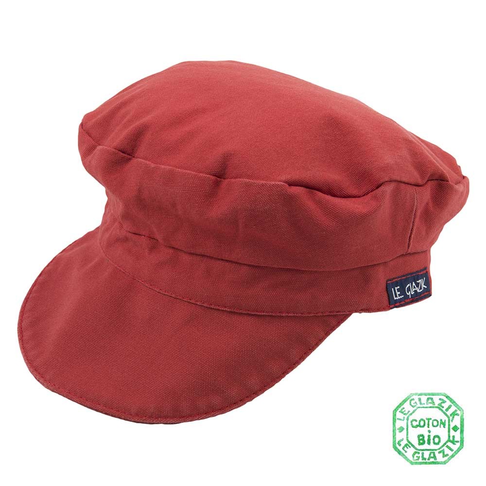 Organic Cotton Le Glazik Sailor Cap Rouge Organic Cotton Le Glazik Sailor Cap Rouge
