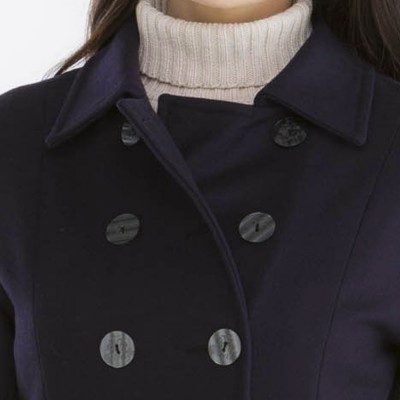 Bellonne, Manteau femme trois quarts et double boutonnage Erdre, Manteau femme imperméable Maison Le Glazik