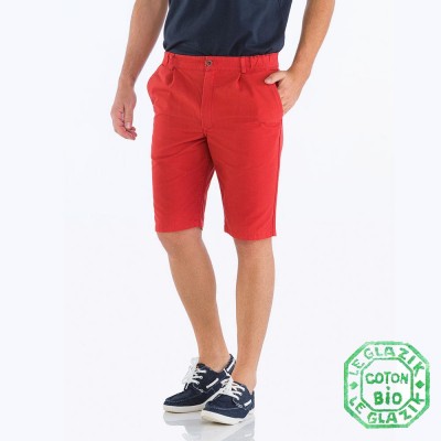 Bernicle, Straight Cut Bio Canvas Bermuda red