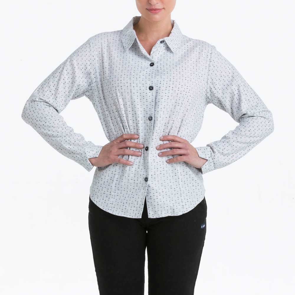 Minois, Chemisier hiver original aux motifs ancre Minois, Chemisier hiver original aux motifs ancre