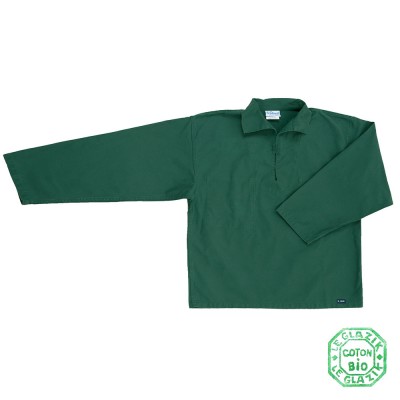 Chalutier, Genuine child sailor smock in organic cotton vert