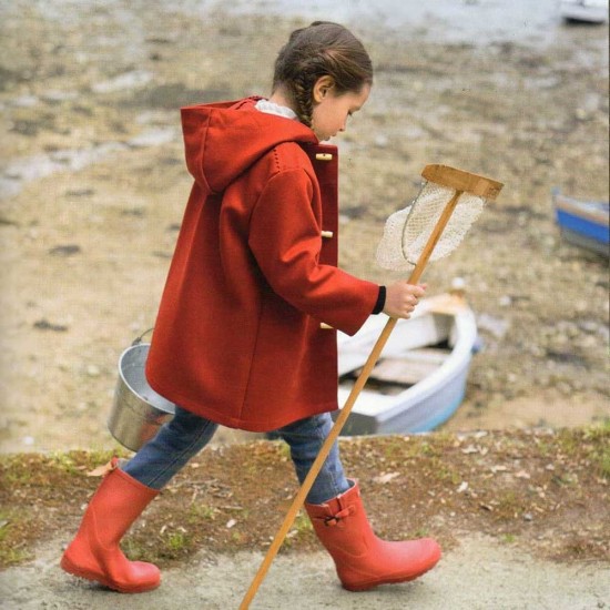 Enfants d'hiver garçon fille aspect givré, Terracotta polyester H15 cm