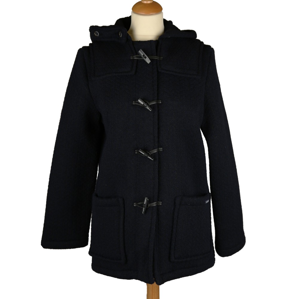Alba, duffle-coat court en drap fantaisie Alba, duffle-coat court en drap fantaisie