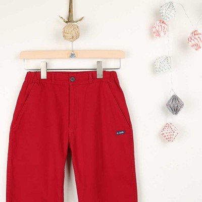 Poupe, Stretch Canvas Straight Cut Trousers Kermes