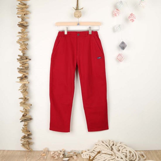 Poupe, Stretch Canvas Straight Cut Trousers Kermes