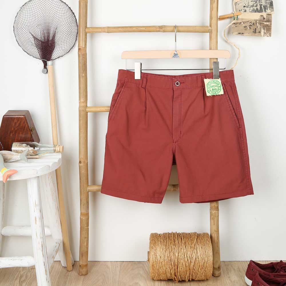 Carnac, Organic cotton canvas shorts Le Glazik men